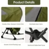 Portable Camping Rocking Chair 198LBS Weight Capacity Included Carry Bag High Back Rocker Chair For Patio Fishing Beach Lawn Tra 5