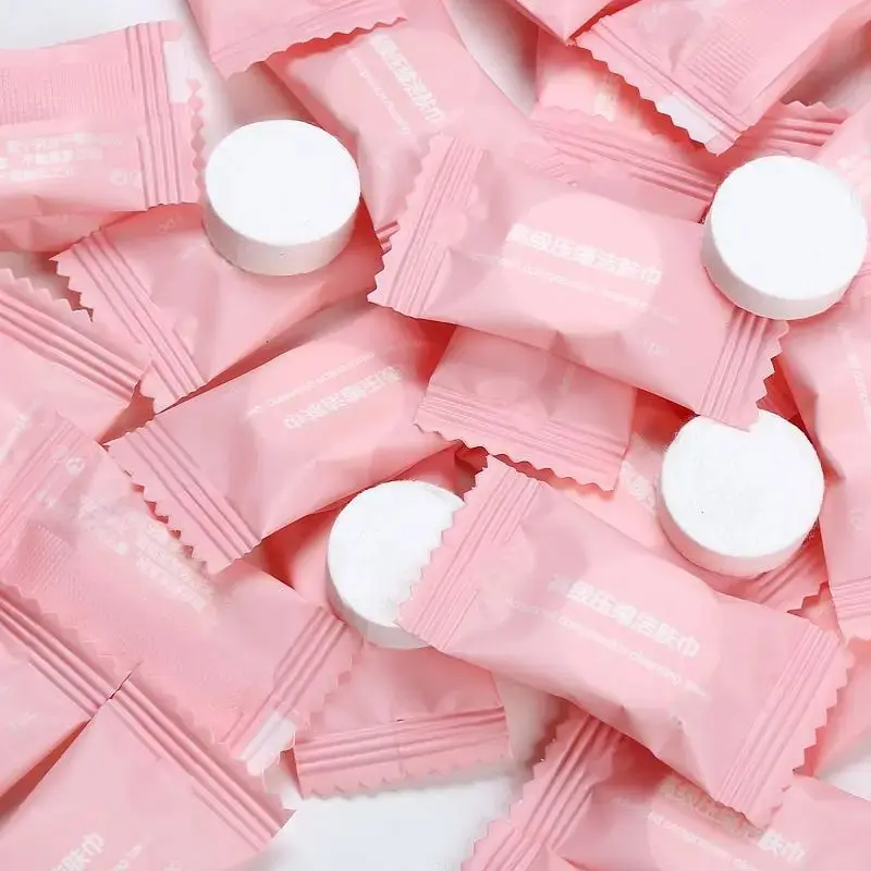 50PCS Compressed Towels Travel In Compressed Bag Suitable For Sensitive Skin Cotton Cleansing Towel Disposable Face Pack Best Sellers In Beauty & Health