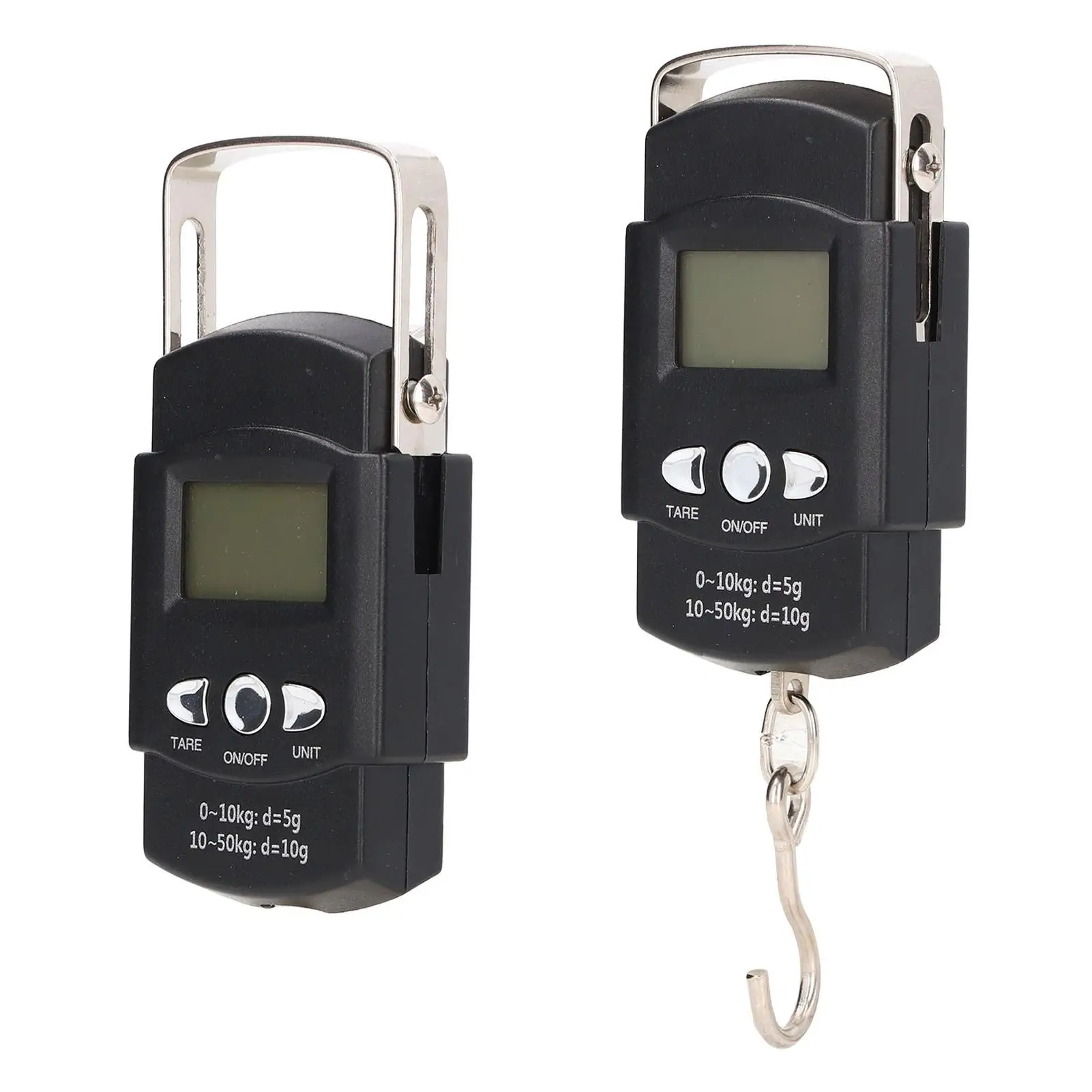 LCD Digital Hook Scale 50kg with 1m Tape Measure-Portable Fishing Tool for Easy Weighing & Measuring
