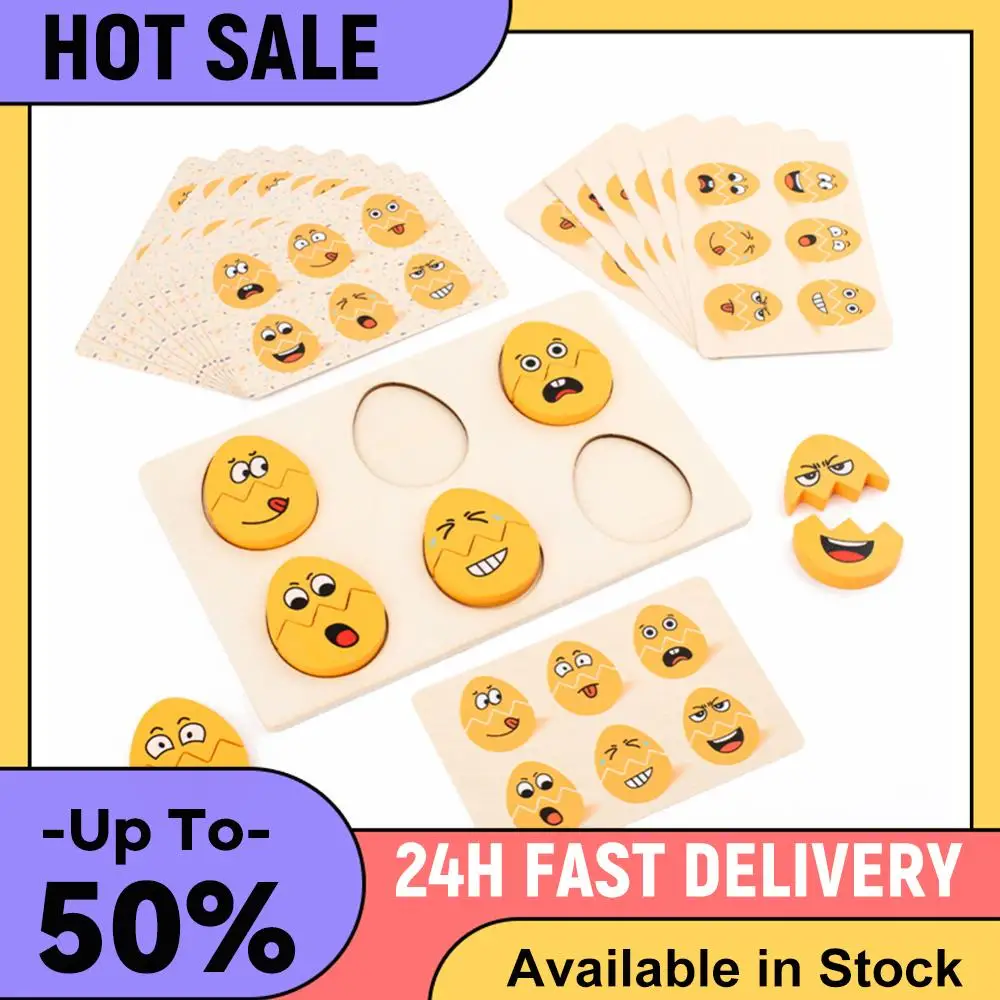 얼굴 표정 계란 여러 게임 모드 나무 부활절 달걀 몬테소리 장난감 감정 퍼즐 소..