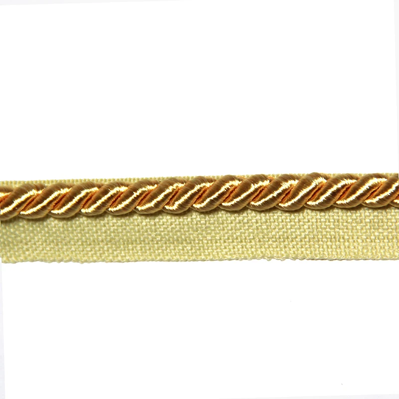 10m Gold Thick Rope Piping Lip Cord Trim Pillow Cushion Trim Upholstery Edging Sewing Supplies Rectangle Pillow Cover