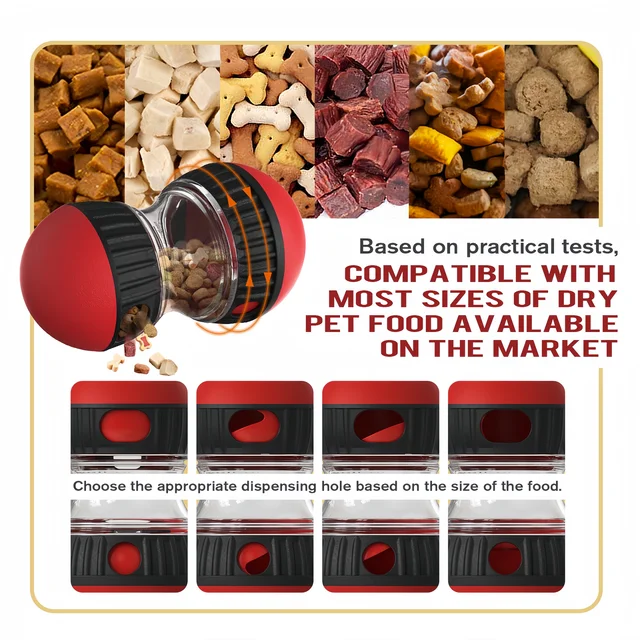pet Dog Leaky Food Toy Tumbler Leaky Food Ball Elliptical Rolling Ball Slowly Feeding Protects Stomach Increase Intelligence dog 2
