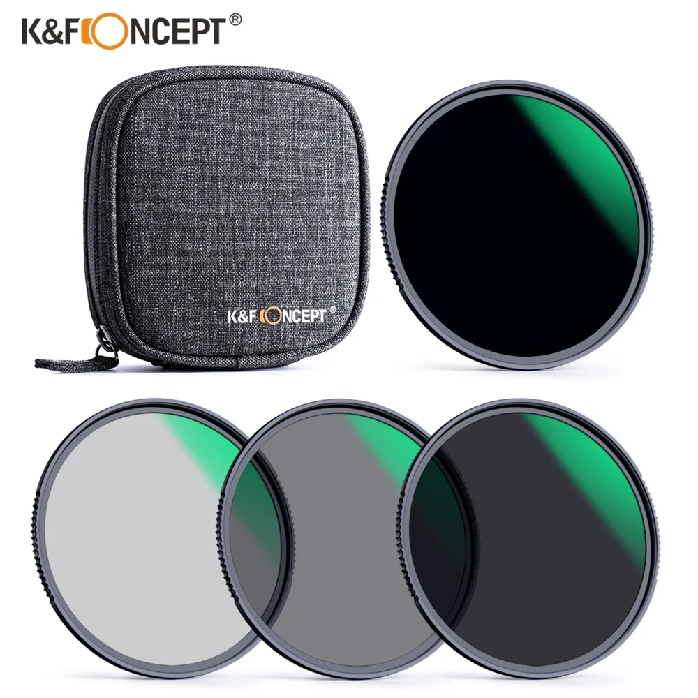 K&F CONCEPT 52MM 55MM 58MM 62MM 67MM 72MM 77MM Slim Fader Variable ND Filter Adjustable Nd2 To Nd400 62mm Neutral Density For Canon 7d