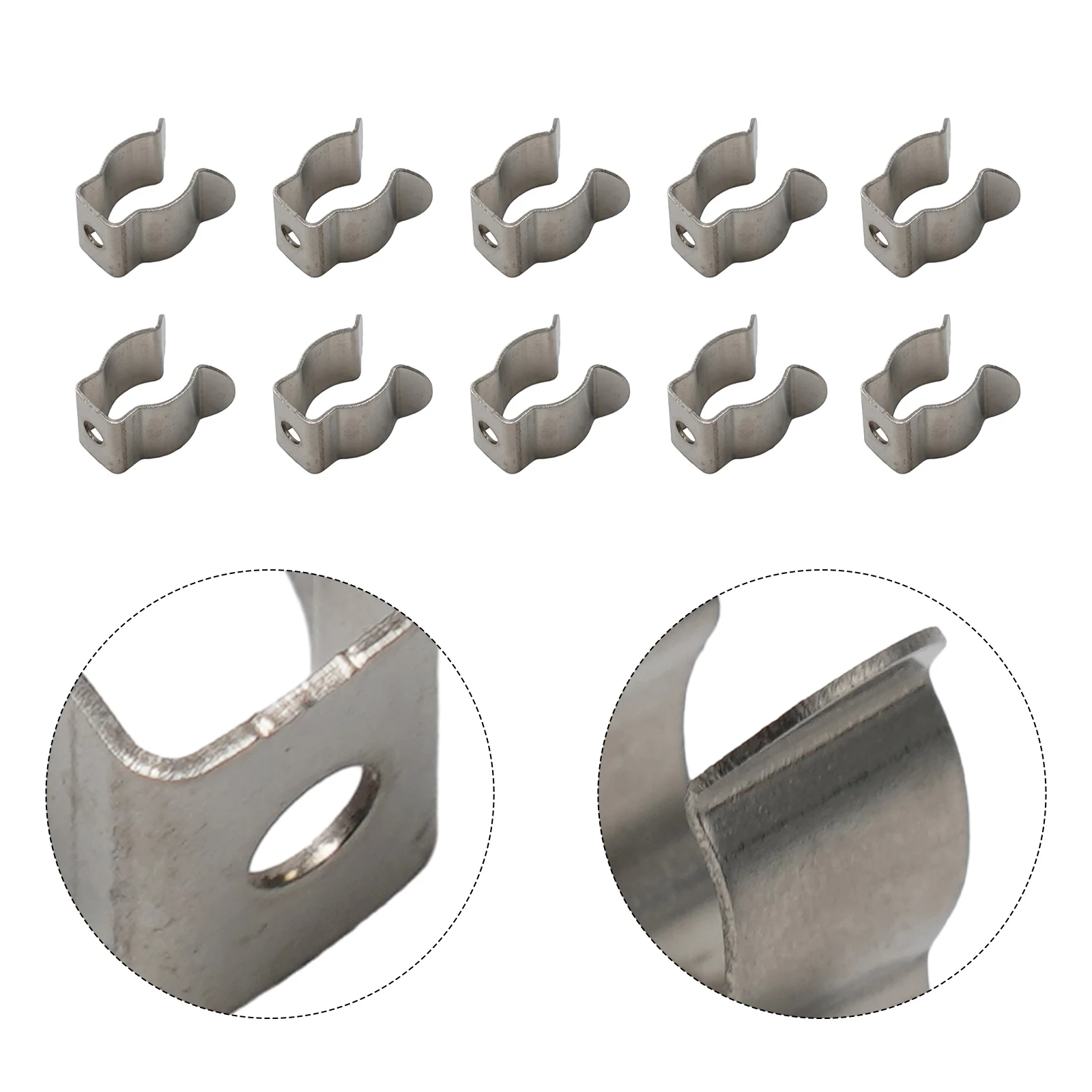 10pcs Spring Terry Clips Stainless Steel Narrow Base Tools 6mm-28mm Heavy Duty Tools Storage Hangers For Garages Sheds Hardwares