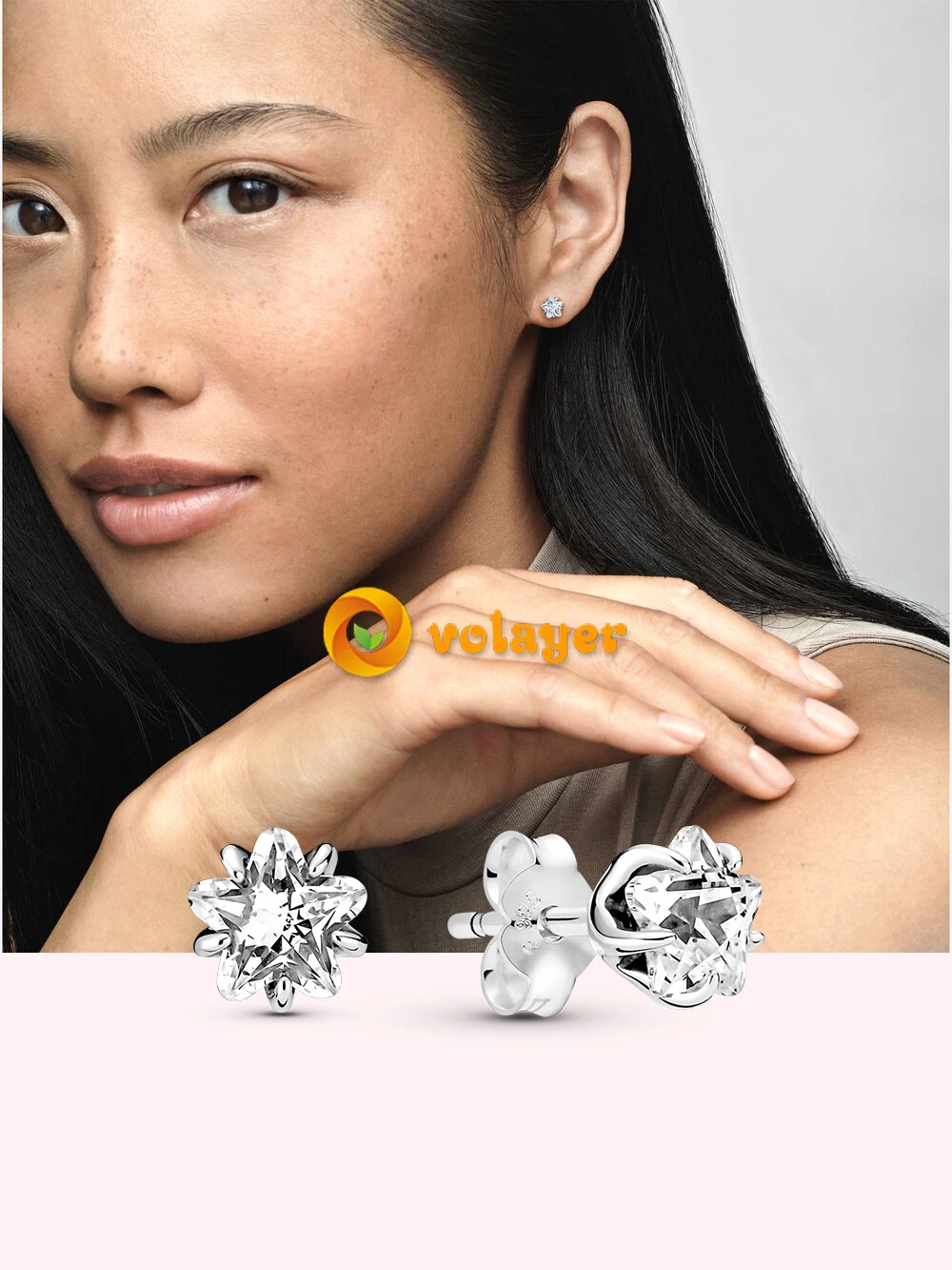 bracelet 2022 New Earrings Volayer 925 Silver Family Tree Angel Wing Daisy Heart Pansy Butterfly Stud Earrings Women Hoop Earrings wedding rings for women