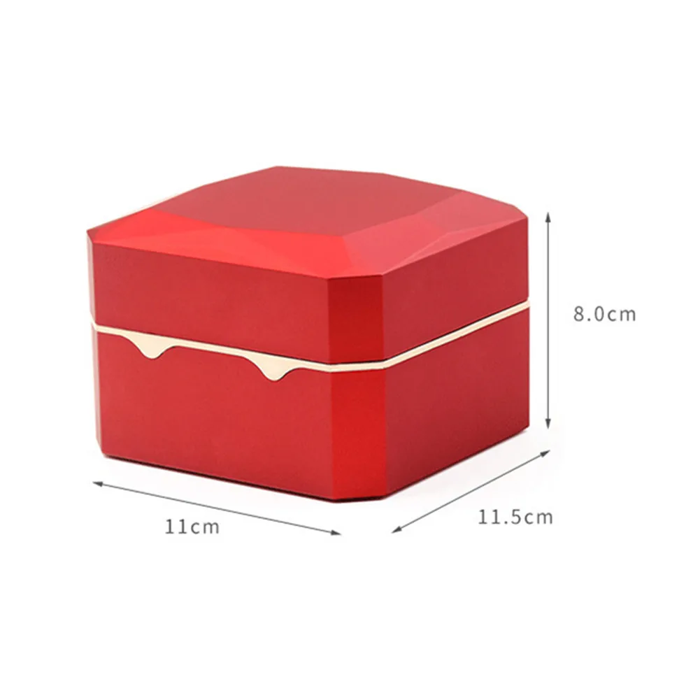 Single Watch Box LED Light Watch Display Case Paint Surface Soft Flannel Inner Travel Organizer Jewelry Storage Case watch storage box,watch storage bag,watch storage pouch