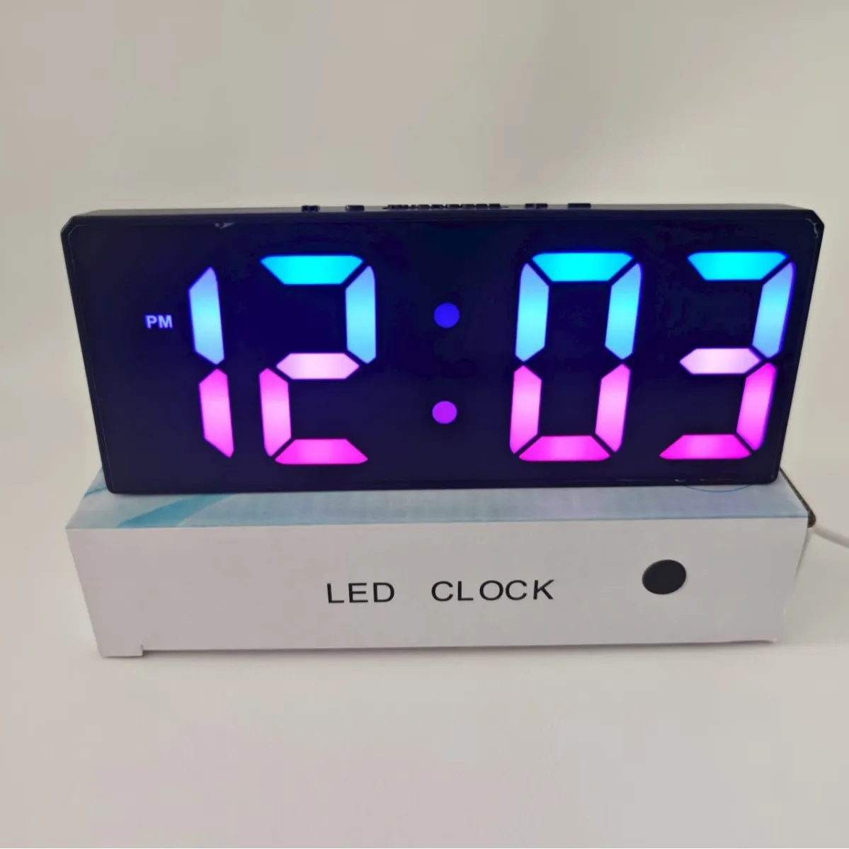 Acrylic/Mirror Digital Alarm Clock Voice Control Snooze Night Mode Table Clock 12/24H Anti-disturb Funtion Electronic LED Clock