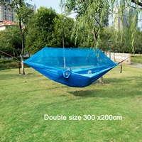 Portable Travel Outdoor Camping Hanging Sleeping Single and Double Hammock with Mosquito Net 2