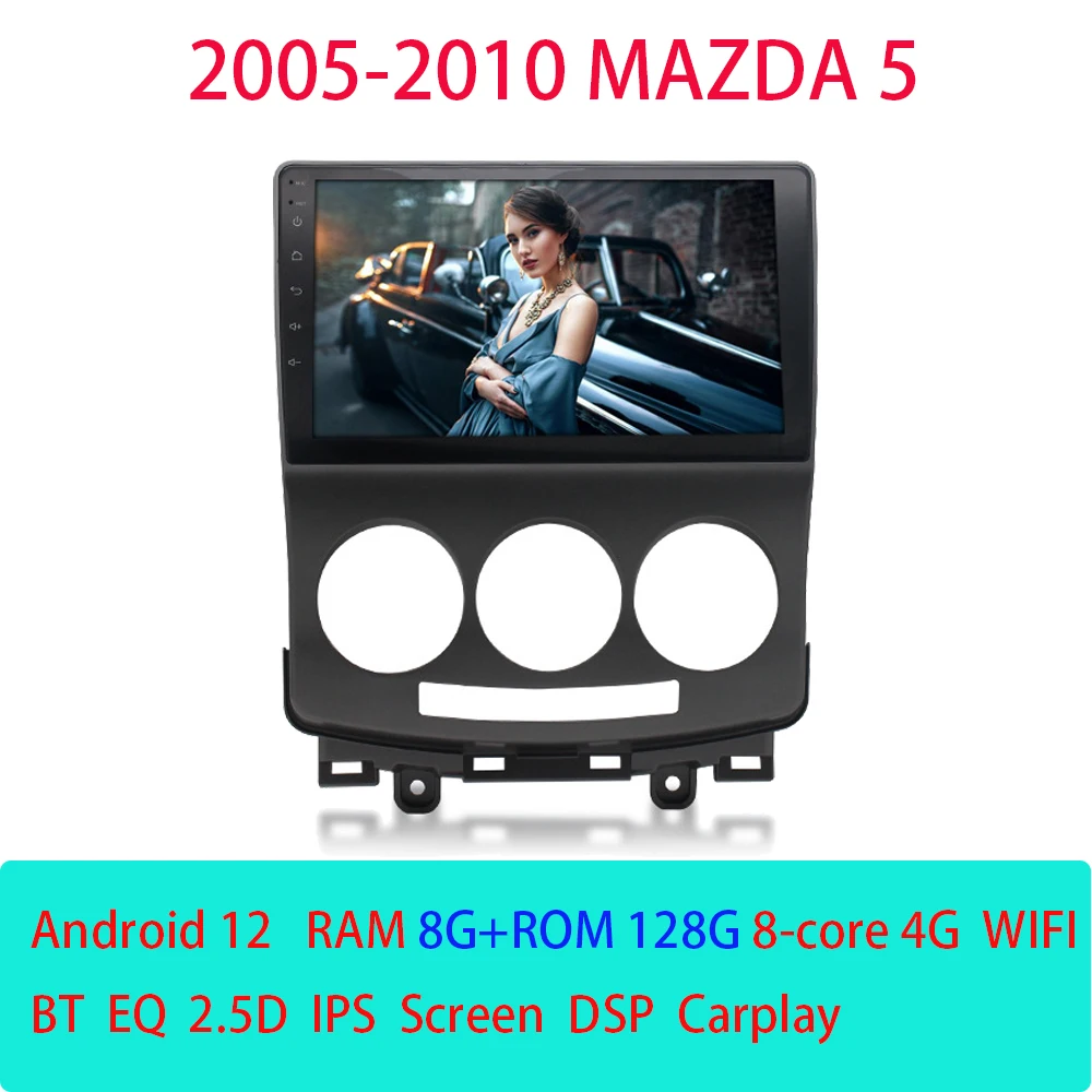 

Podofo Android 2din Car Radio For Mazda 6 2005-2010 Car Multimedia Player Navigation GPS WIFI 1280*720 DSP Carplay Android Auto