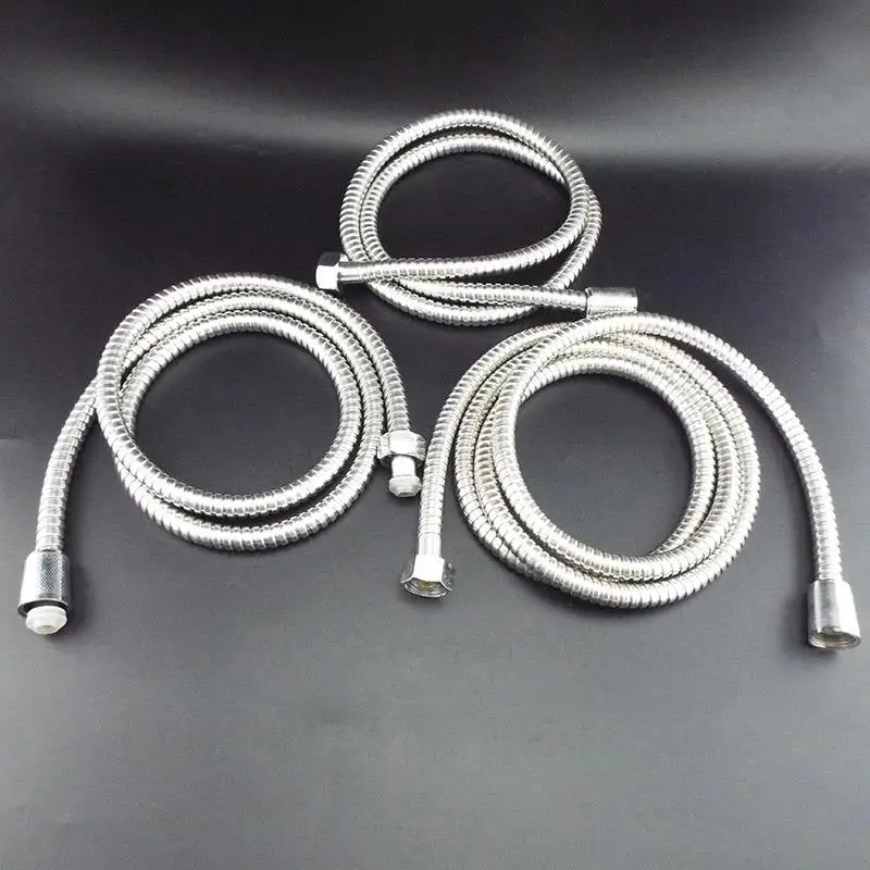 

Flexible Shower Hose Tube 1.2m/1.5/2m home Bathroom Shower Water Hose Extension Plumbing Pipe Pulling Stainless Steel B4