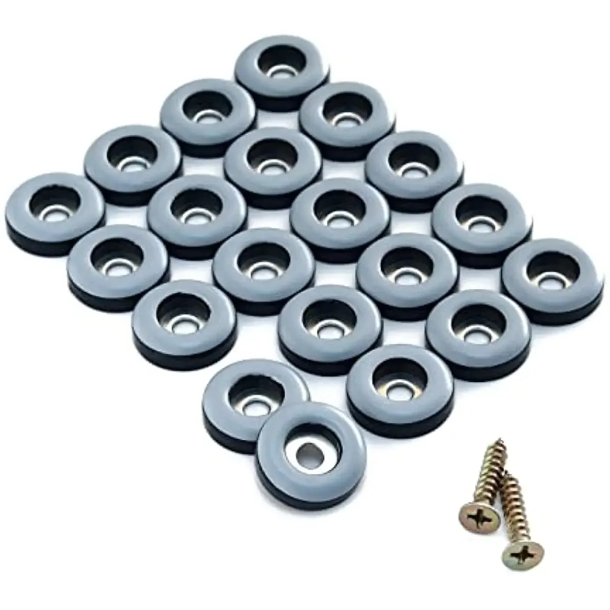 20pcs 19mm Furniture Sliders Pads Screws Furniture Glides Sliding Block Table Chair Leg Mat Carpet Hardwood Floor Protector