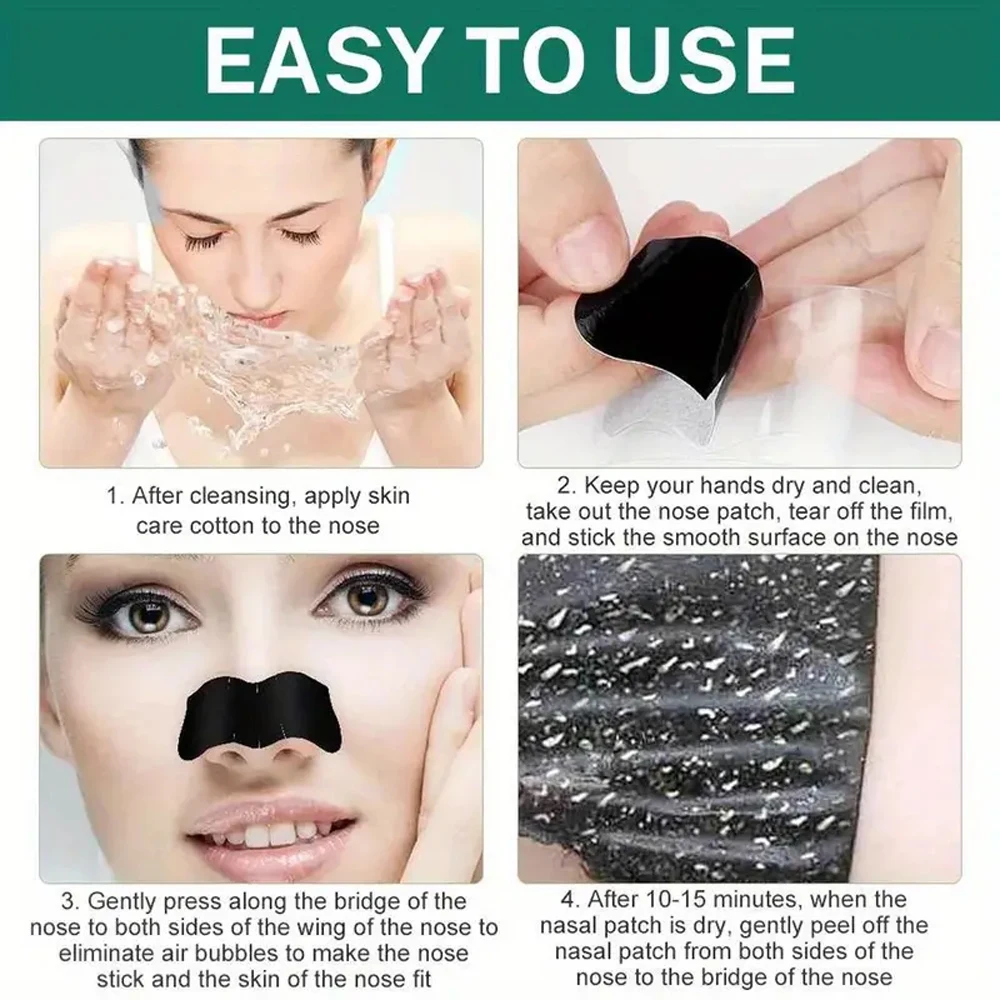 Unisex Deep Cleansing Nose Strips for Acne & Blackhead Removal Shrink Pore Nose Black Head Stickers Skin Care Patch 6