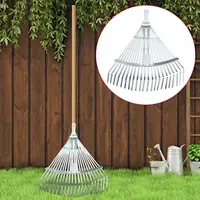 Garden Leaf Rake, Telescopic Metal Rake ,29-46cm Expandable, Adjustable Leaf Rake Garden Camping Rake for Shrub Flower Bed 2