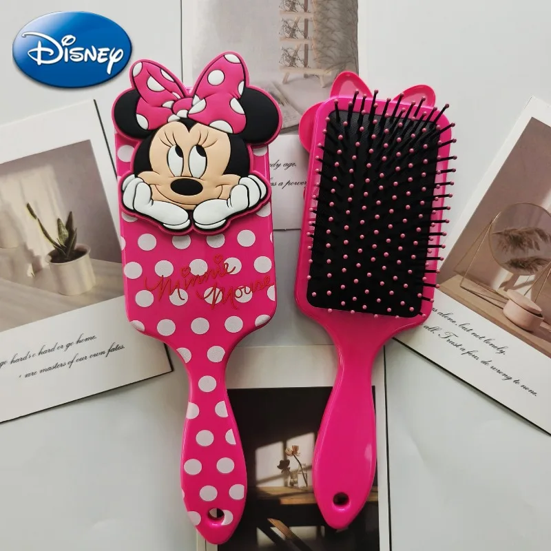 ديزني ميني ماوس وسادة هوائية أمشاط الكرتون شخصيات كرتونية بقعة تدليك مشط فرشاة شعر تصفيف الشعر أداة العناية بالشعر الفتيات الهدايا