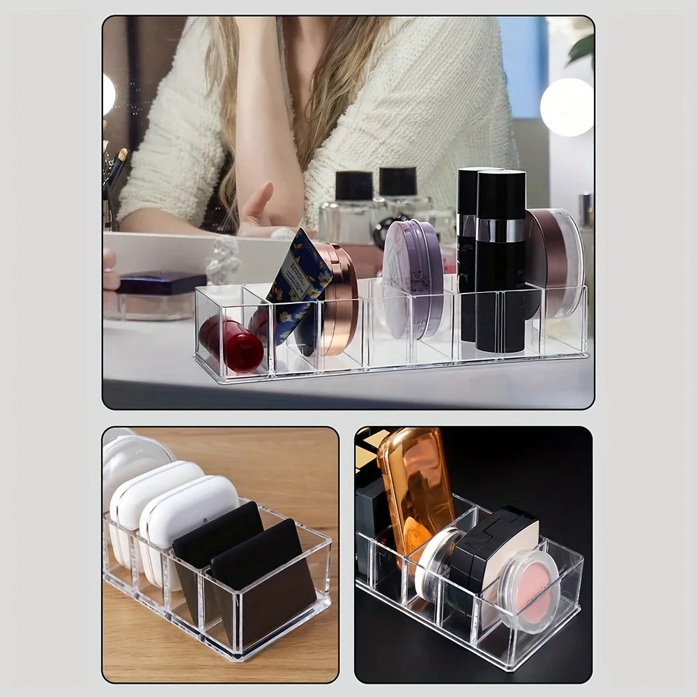 8-grid nail art storage box, cosmetics storage box, dormitory desktop organization, lipstick jewelry box, divided into compartme 5