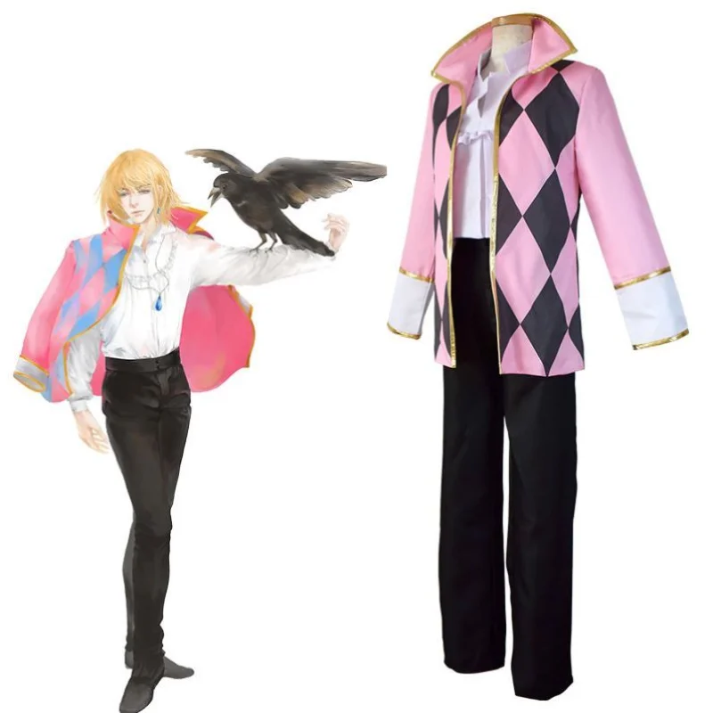 

Anime Howl's Moving Castle Cosplay Costume Howl Costume Jacket Pants Cosplay Party Halloween Women Suit Set