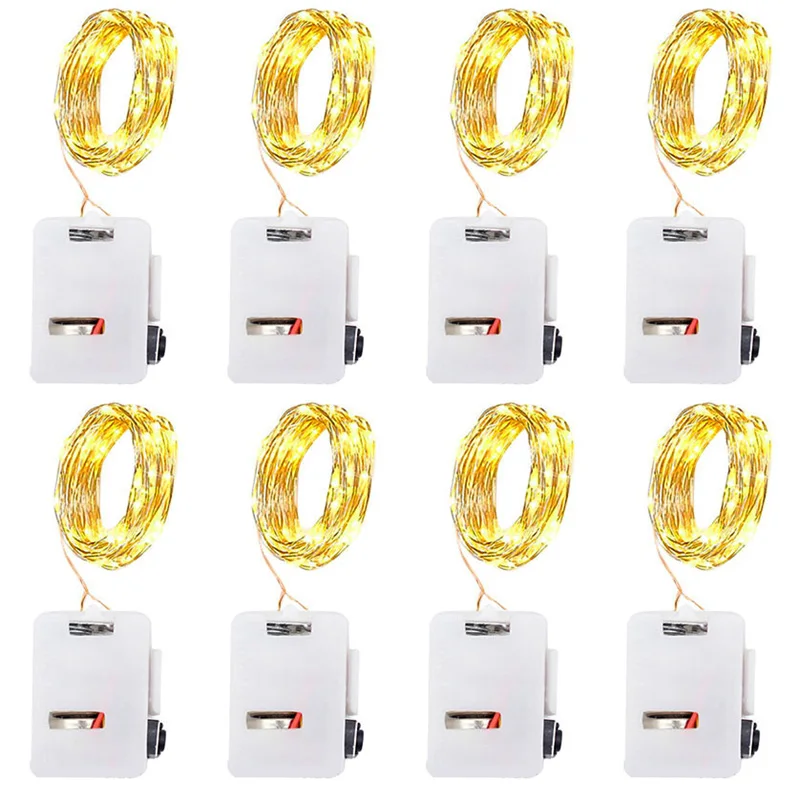 Led Fairy Lights Copper Wire String 1/2M Holiday Outdoor Lamp Garland Luces For Bedroom Garden Tree Wedding Party Decoration 30m usb led strip lights rgb infrared bluetooth control luces luminous decoration for living room 5050 ribbon lighting fita lamp