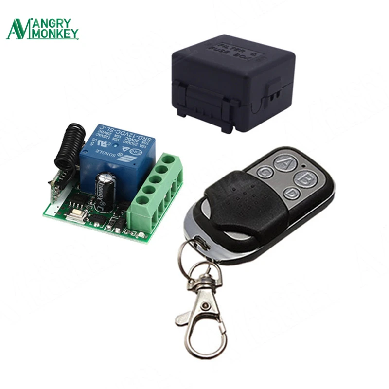 toenemen verkiezing Uittrekken 433 Mhz Universele Draadloze Afstandsbediening Schakelaar Dc 12V 10A 1CH  Relais Ontvanger Module En Rf Zender 433 Mhz afstandsbedieningen|mhz remote  control|universal wireless remote control433 mhz remote control - AliExpress