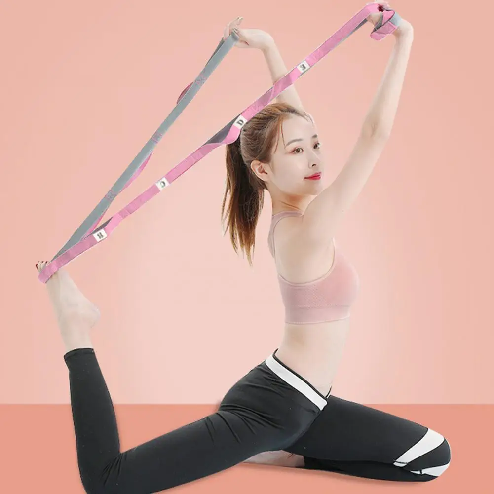 Yoga Strap Durable Non-elastic Yoga Stretching Strap for Effective Leg Stretches Multi-loop Physical Therapy Band Straps