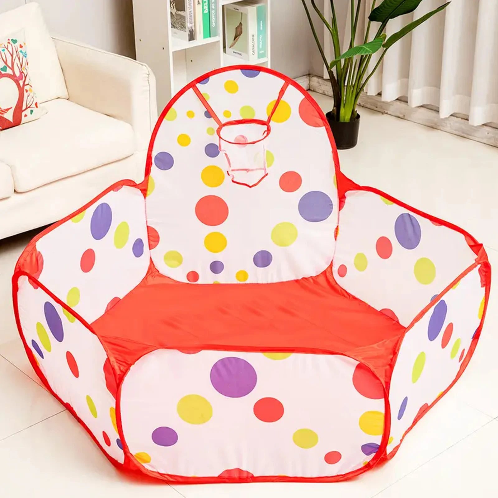 Children's Ocean Ball Pool with Basketball Basket Bobo Pool Toy 0.9M (Excluding Ball)