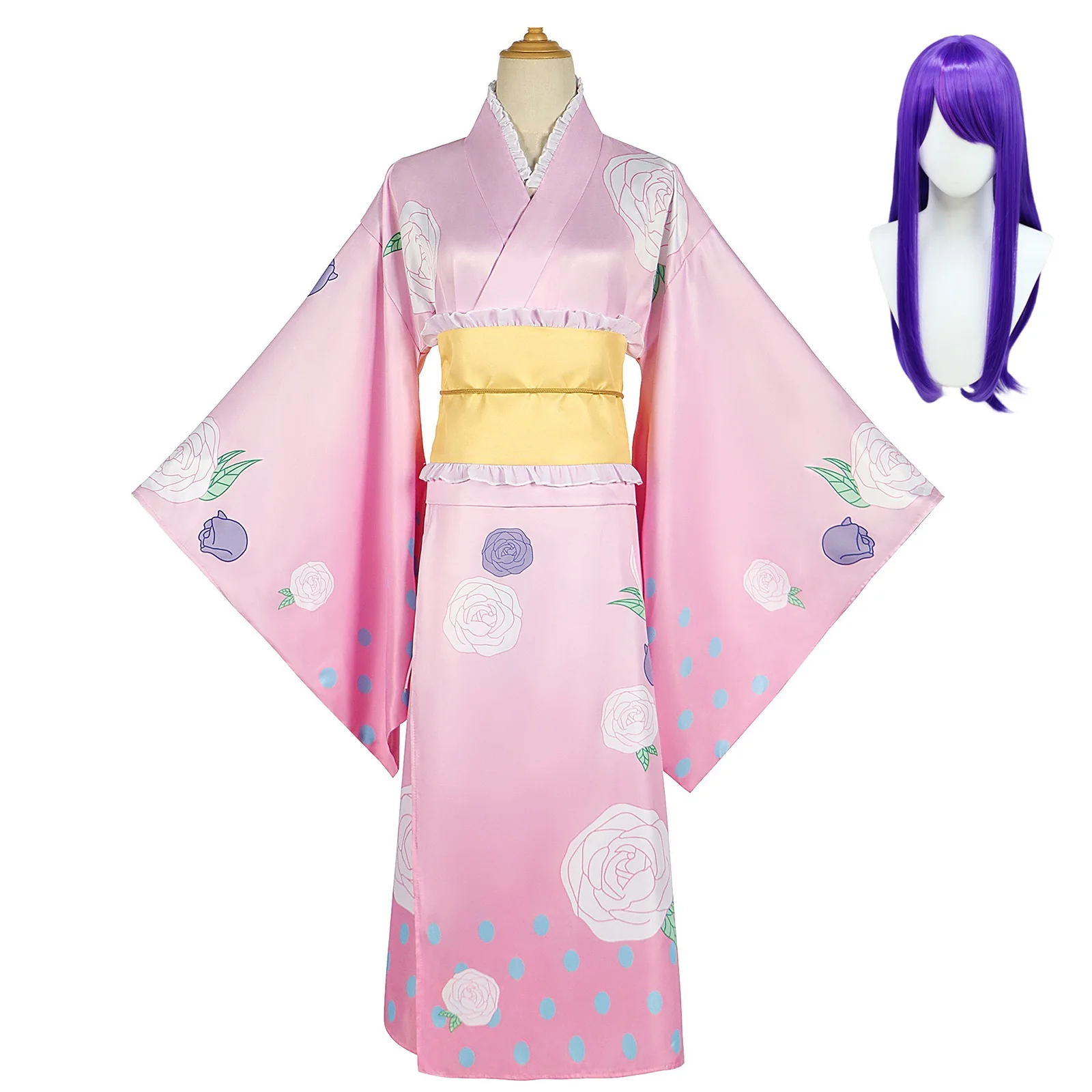 

Костюм для косплея ошиноко из аниме «хошино», розовый кимоно с париком для ролевых игр, наряды для женщин и девушек, Карнавальная одежда на Хэллоуин