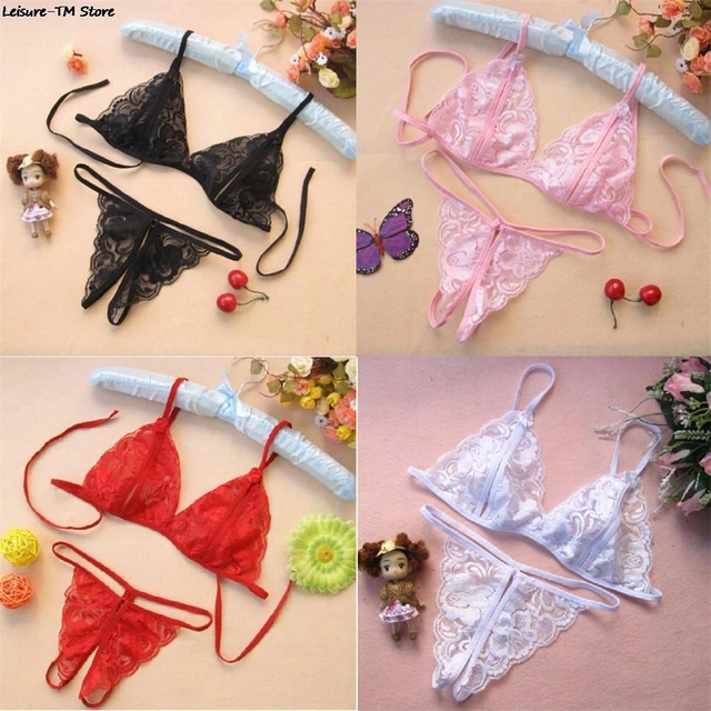 Women's Micro Thongs Bra Mini Bikini Swimwear G-string Underwear Lingerie  Set