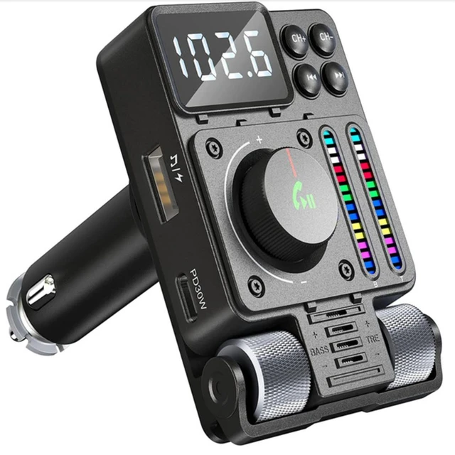 Bluetooth 5.3 Car Wireless FM Transmitter Radio Adapter PD30W QC3.0 Fast  Charging Car MP3 U Disk Music Player Accessories - AliExpress