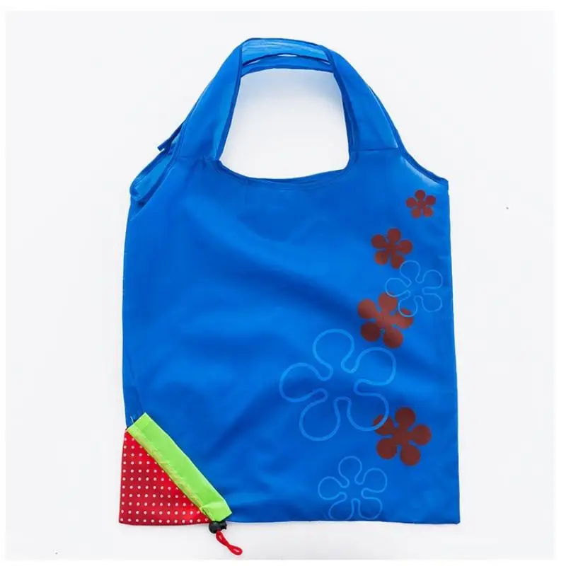 Eco-Friendly Foldable Strawberry Print Reusable Shopping Tote Bag