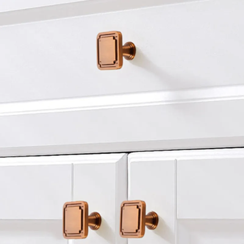 Gold Black Single Hole Aluminum Alloy Handle Light Luxury Nordic Drawer Cabinet Wardrobe Door Pulls Modern American Handle