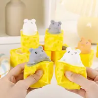 New PVC Cheese Mouse Decompression toy Stress Relief Squeeze Squeeze Toy Toys Gift Pop Up Anti Stress Toy adult 2
