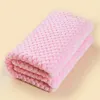 67*99cm Baby Blanket Thickened Solid Color Flannel Pineapple Plaid Baby Swaddle Blanket Children Sofa Blanket Throw Blanket 2