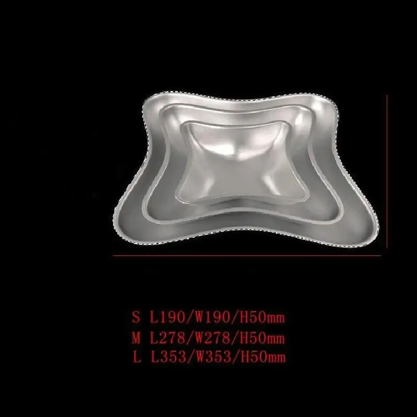 3 Pcs/Set DIY Sugar Flipping Wedding Cake Pillow Design Three Piece Cake Mold Aluminum Alloy Baking Tray