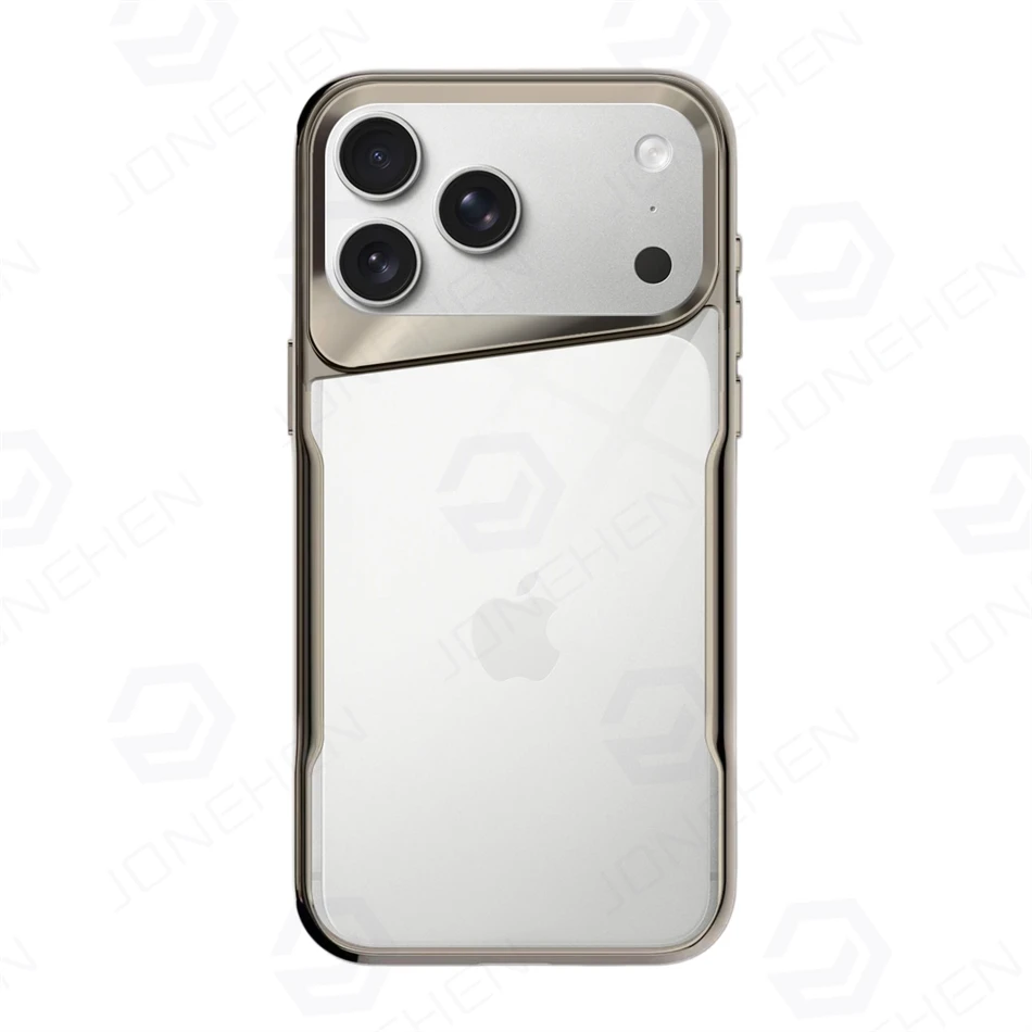 Luxury Titanium Primary Color Armor Waist Slim Case - Clear Shockproof Protective Cover