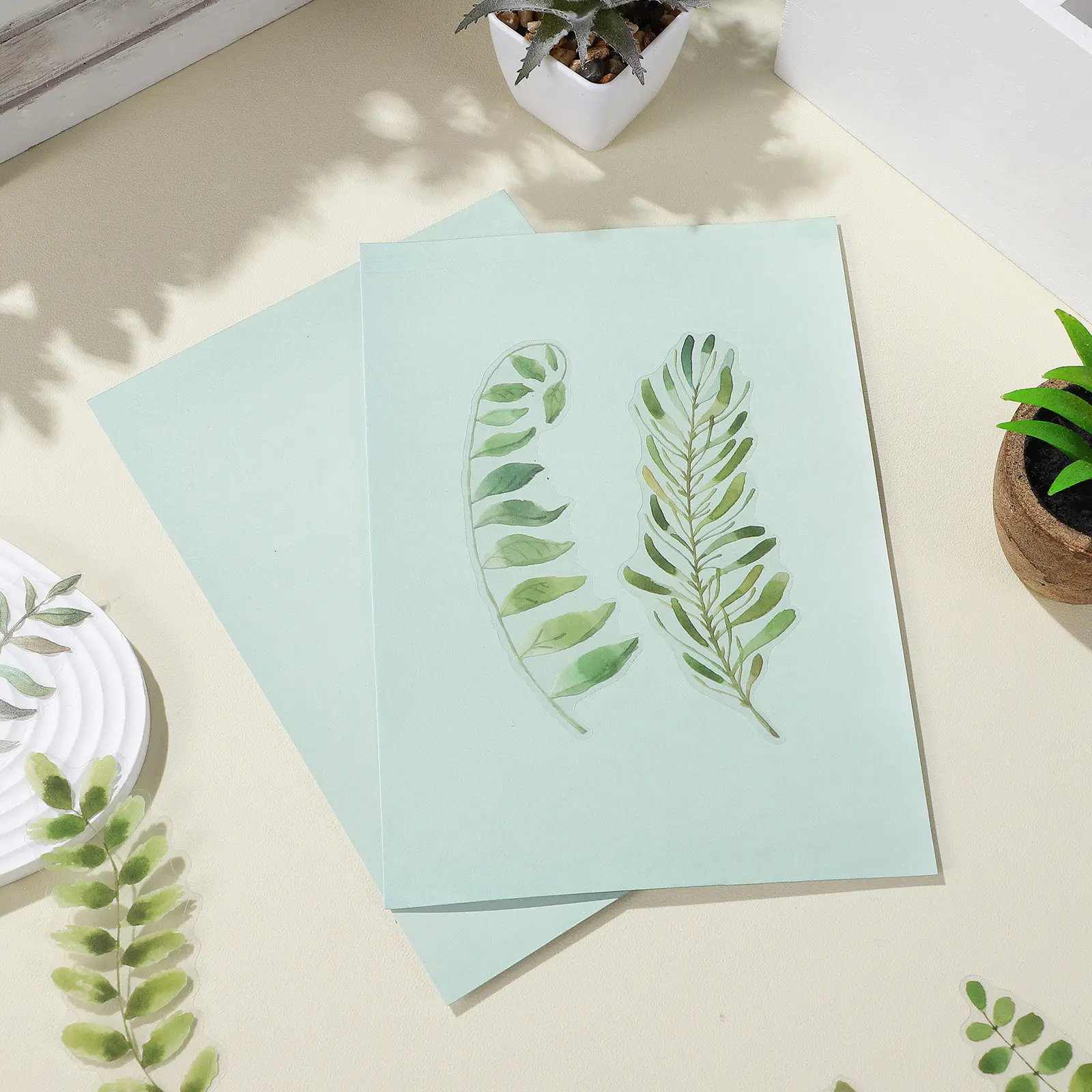 1세트 사이아노타입 종이 썬 프린트 키트 DIY 아트 프로젝트 섬유 기반 UV 감광 공예 시트 드로잉, 프린트메이킹, 수제 선물용