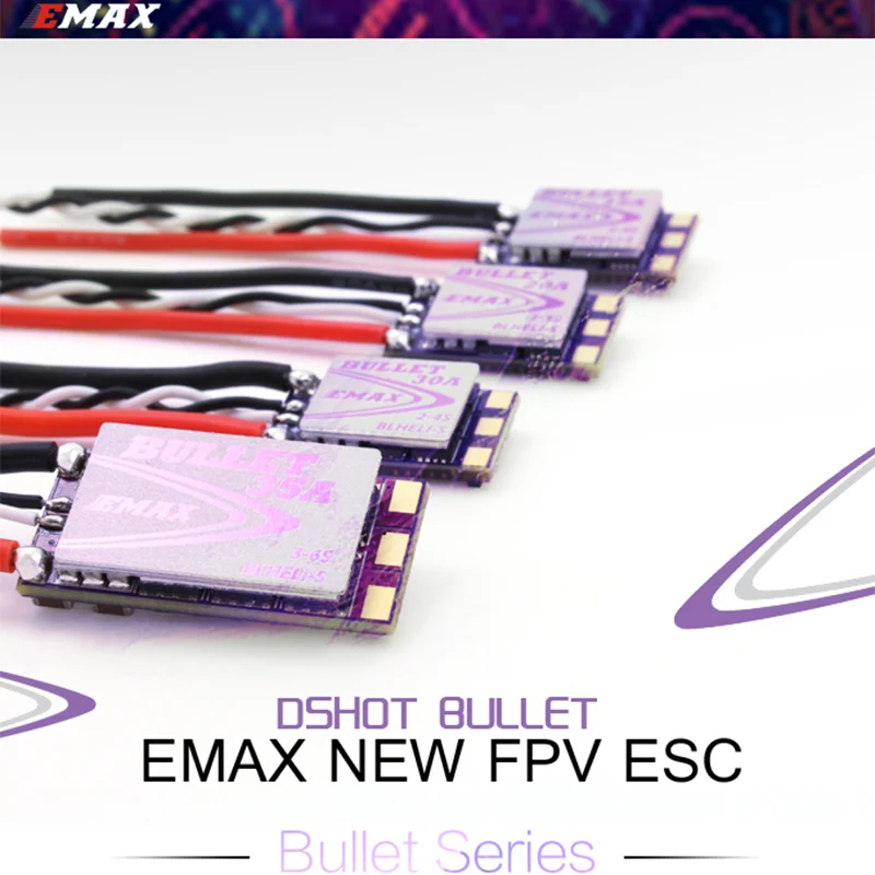 

4PCS EMAX BLHELI_S Bullet Series 35A 3-6S ESC 6.3g Support Onshot42 Multishot