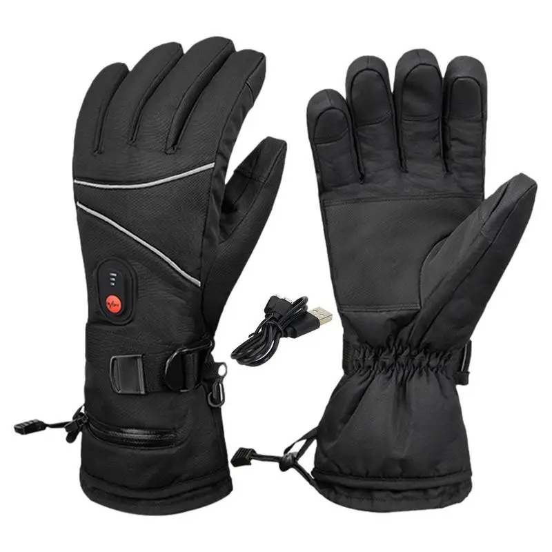 

Electric Heated Gloves Battery Heated Soft Ski Gloves Soft Heated Gloves Liners Rechargeable Gloves For Running Climbing Riding