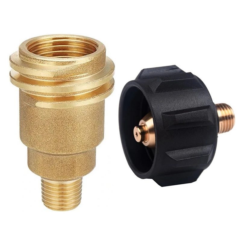 

2 Piece QCC1 Propane Adapter 5042 Male QCC1 Nut Propane Gas Fitting Hose Adapter With Nut