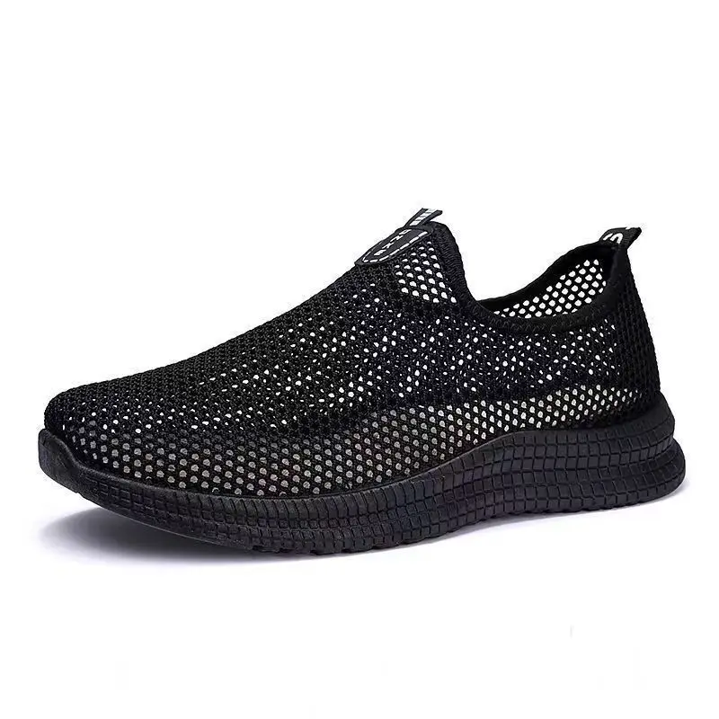 New Men's Summer  Mesh Sneakers Soft Bottom Non Slip Breathable Slip-On Light Lazy Shoes Free Shipping Anti Odor Walking Shoes