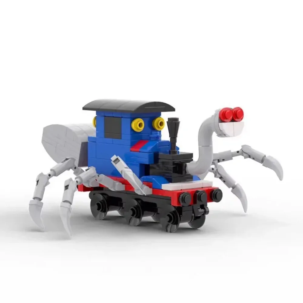MOC Choo-Choo Charles 공포 게임 빌딩 블록, 악마 거미 기차 동물 몬스터 벽돌, 크리스마스 할로윈 장난감 선물