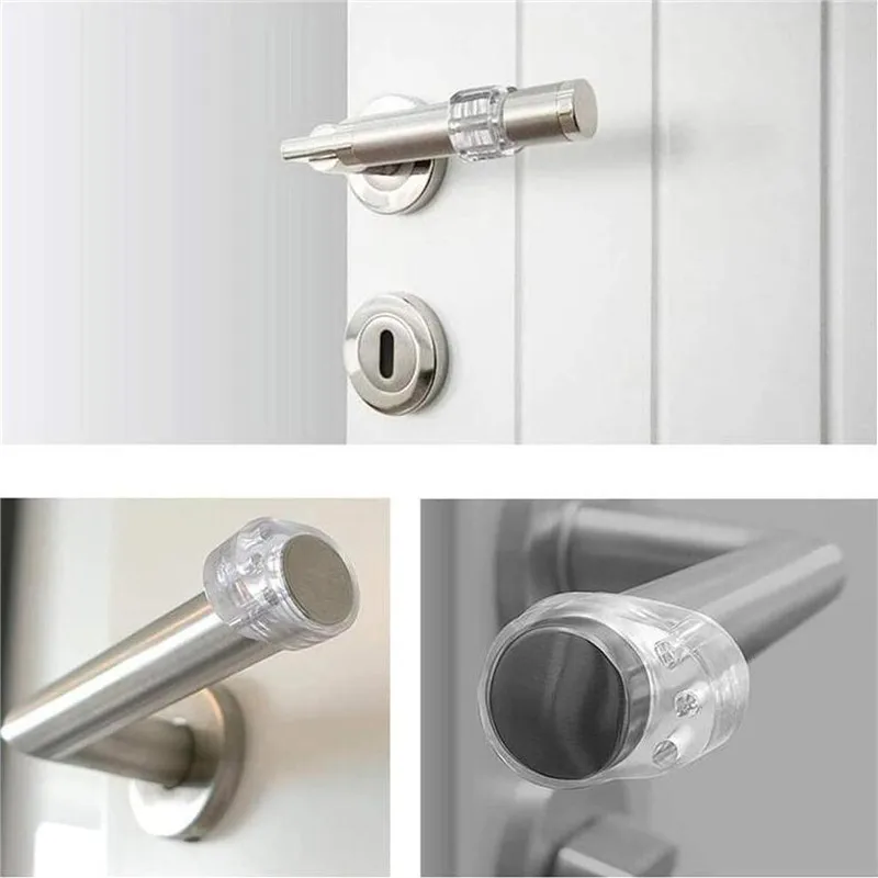 Door Stopper rubber door stopper Transparent Silicone Door Handle Buffer Wall Household Anti-Collision Protected Pad Silencer Crash Pad 1/5/8pcs
