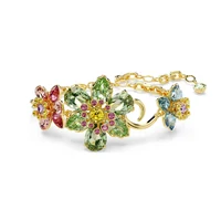 Ensemble de bijoux de luxe, nouvelle série plante, Imitation cristal, fleur, collier, boucles d'oreilles, Bracelet, bijoux de luxe, cadeau de noël 3