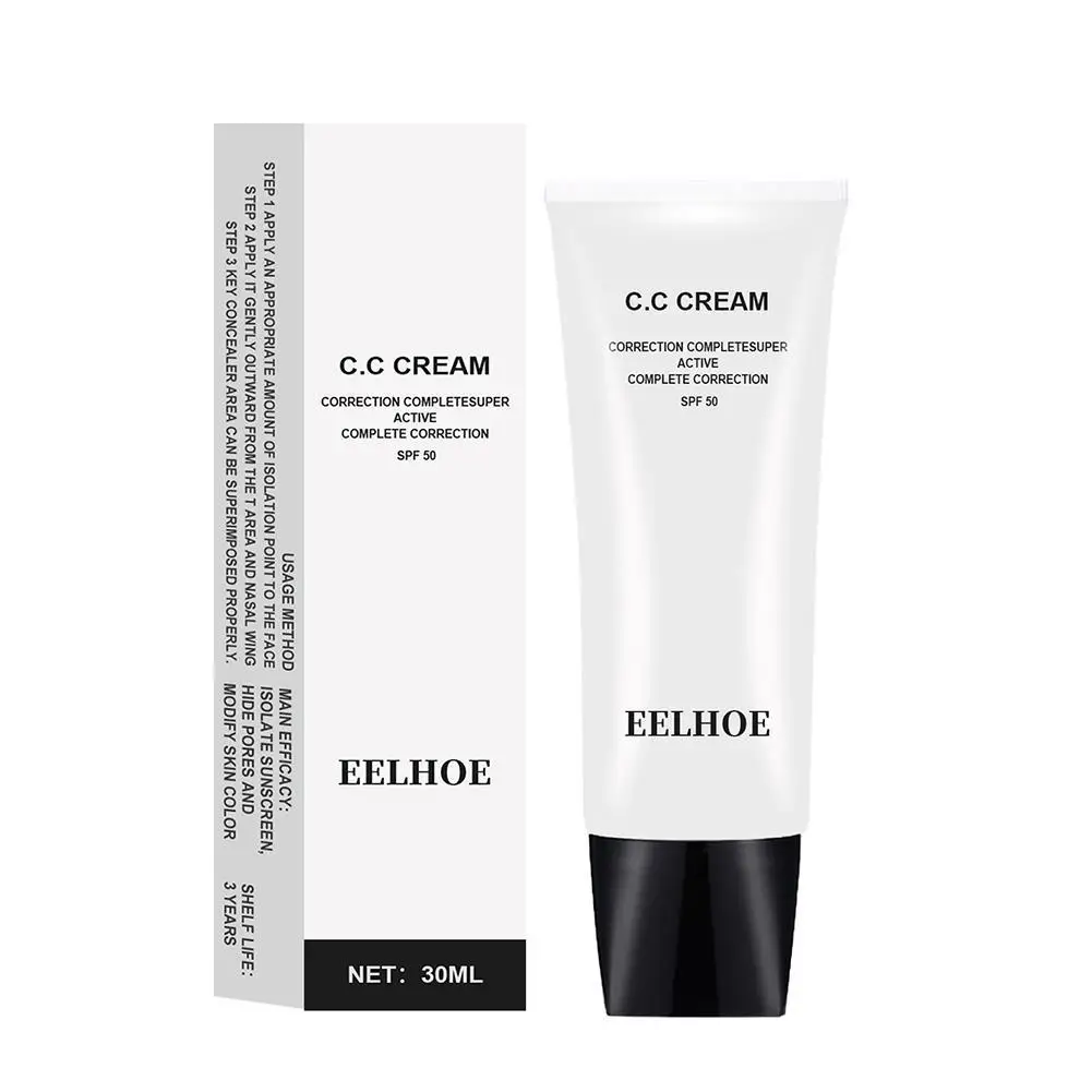 CC Cream Conceal Imperfection Skin-friendly Brighten Skin Colour Cosmetics Foundation Concealing Cream for Coarse Pore 30ML