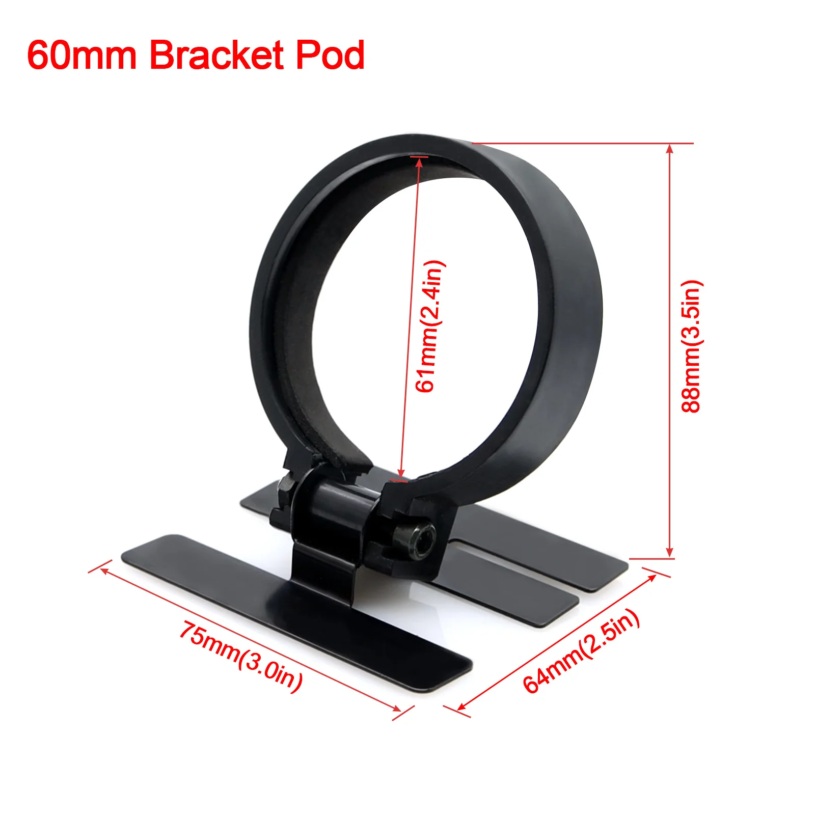 60mm Metal Gauge Meter Pod Mount Holder Adjustable Car Bracket Auto Car Meter Pods Dash Pod Mount Bracket Instrument Panel car meters holder