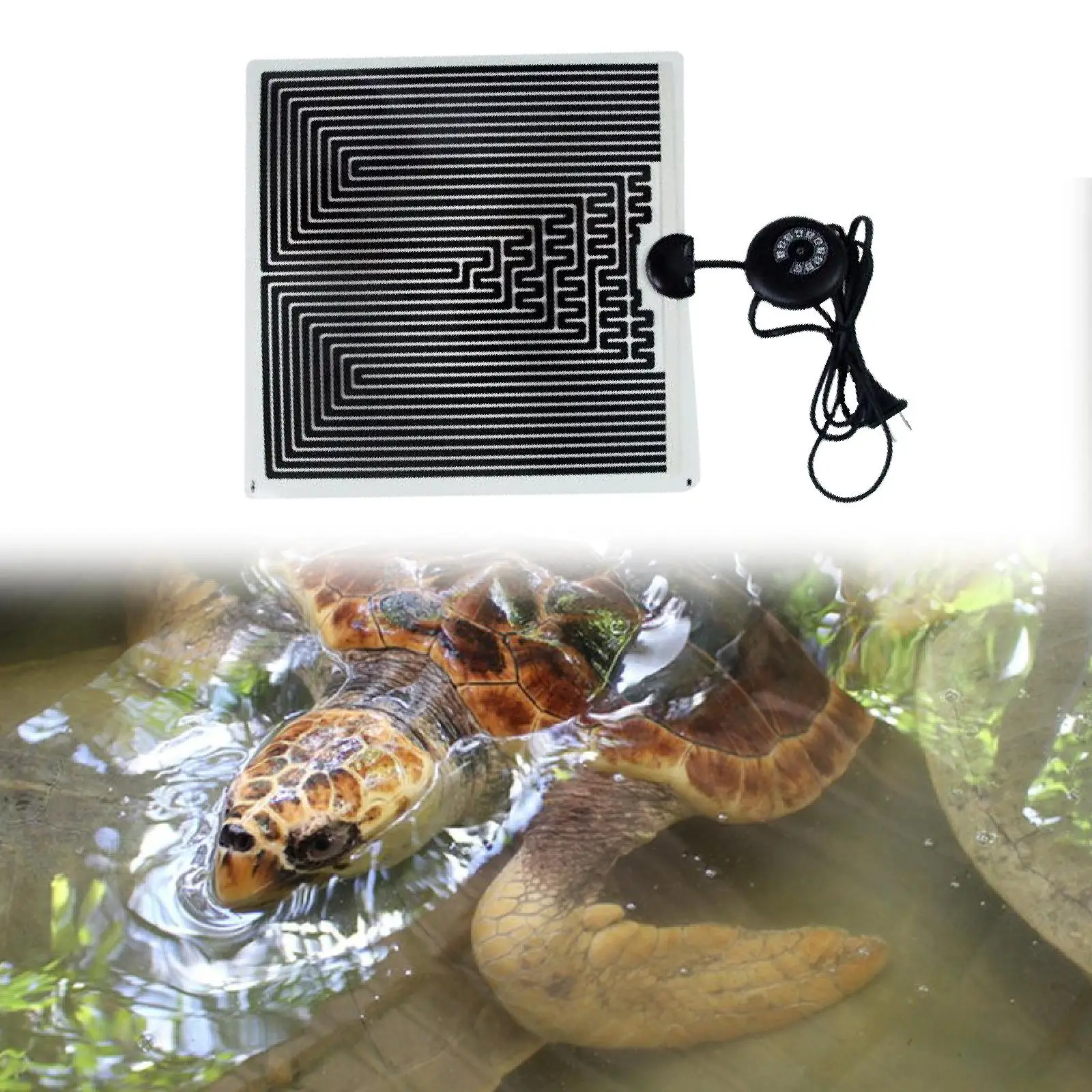 Reptile Heating Pad Portable Adjustable Temperature Under Tank Terrarium Heating Mat for Snake Turtles Frogs Gecko Tortoise