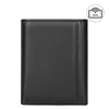 GENODERN Business Men's Leather Wallet Tri-Fold Multi-Card-Slot Wallet US Gold Clip Coin Pocket 3