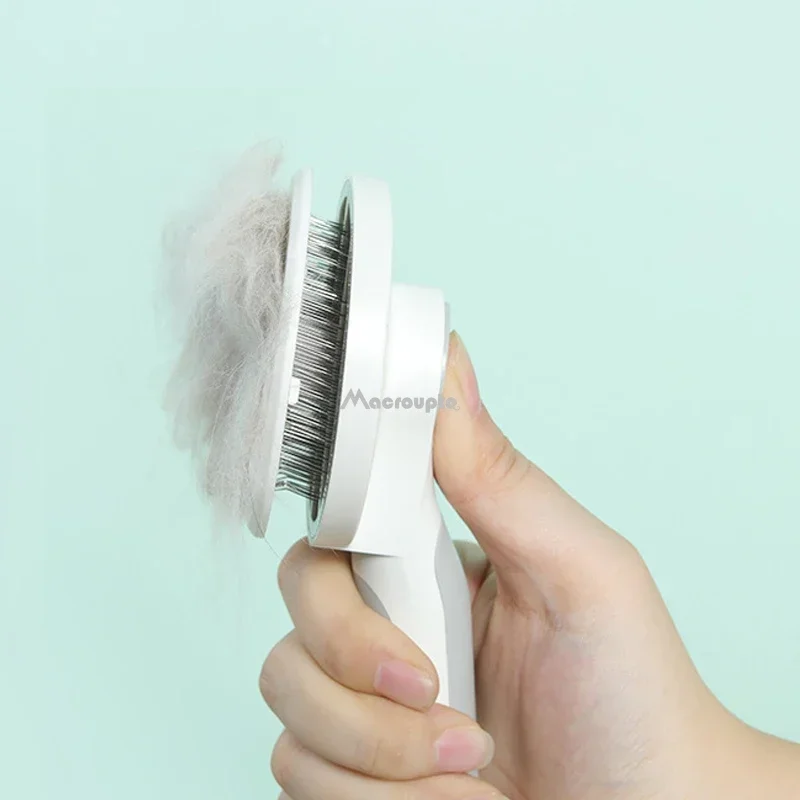 Self Cleaning Slicker Brush for Dog and Cat Removes Undercoat Tangled Hair Massages Particle Pet Comb Improves Circulation 3