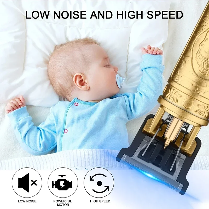 전문 LCD 디스플레이 전기 무선 방수 이발사, 수염 살롱 헤어 트리머 클리퍼, 면도기 마감 기계