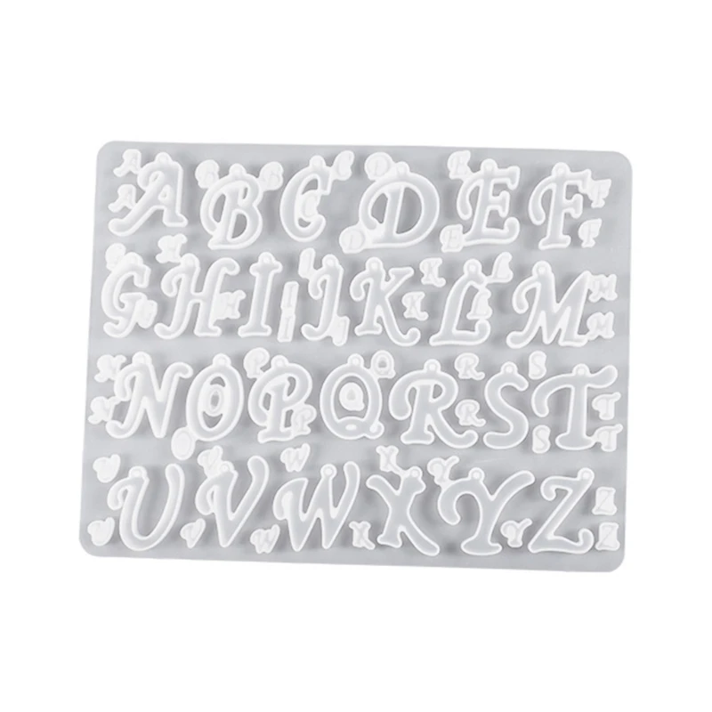 

Y1UB Jewelry Making Mold Unique Alphabets Epoxy Mould Handmade Resin Keychain Mold