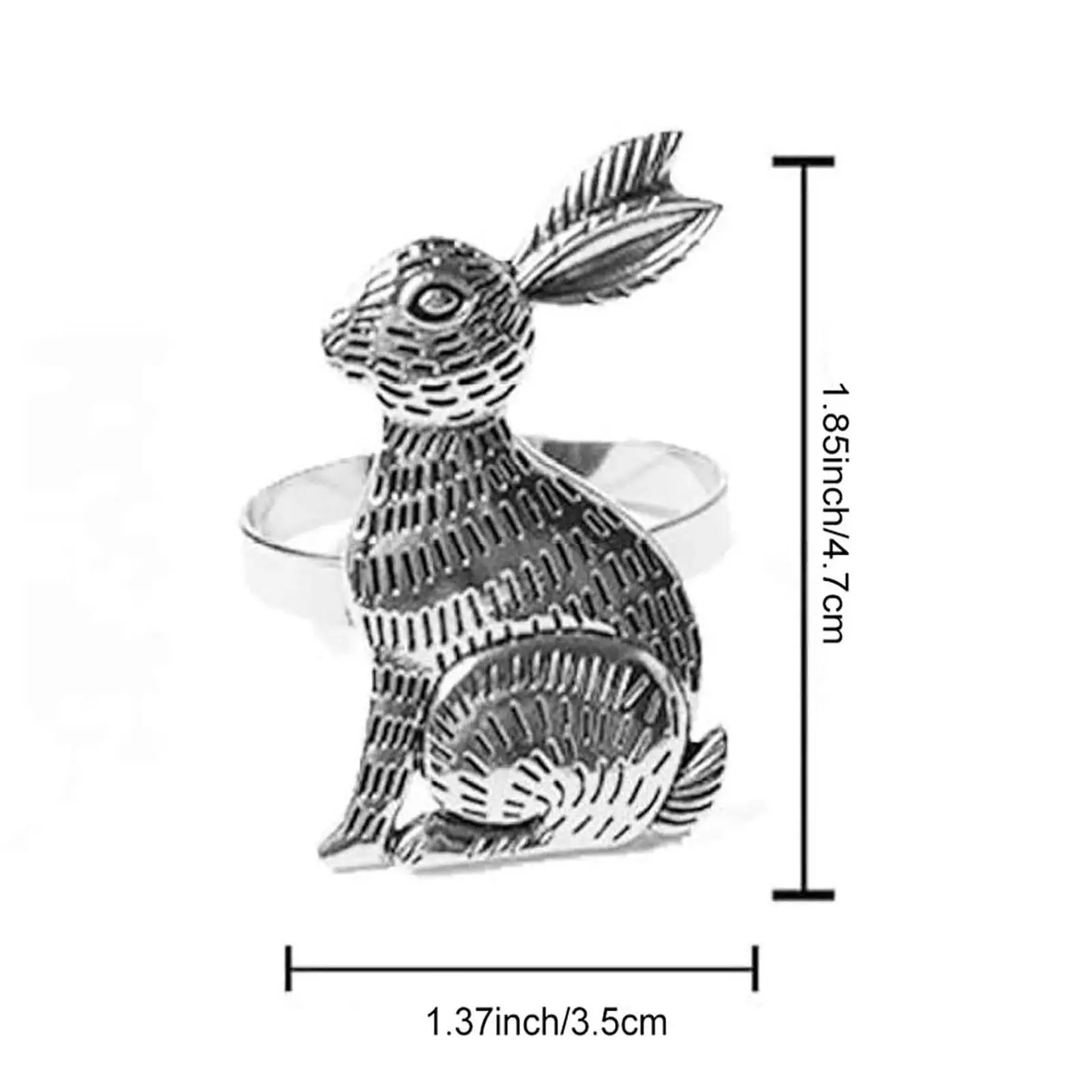 Rabbit Pattern Easter Napkin Rings Party Dining Table Settings Napkin Holder for Party Birthday Banquet Thanksgiving Easter