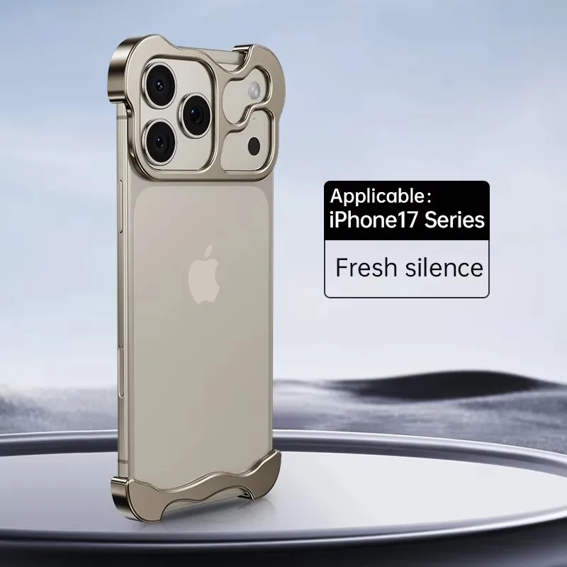 Irregular Metal Frame Bumper Phone Case with Aviation Aluminum Alloy Shockproof Cover